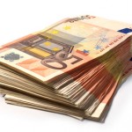 Stack of 50 euro notes